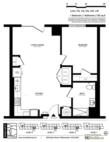 Floor plan One Bedroom B1 - Coming Fall 2026