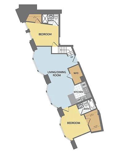 Floor plan Osborn 2A Two Story Suite