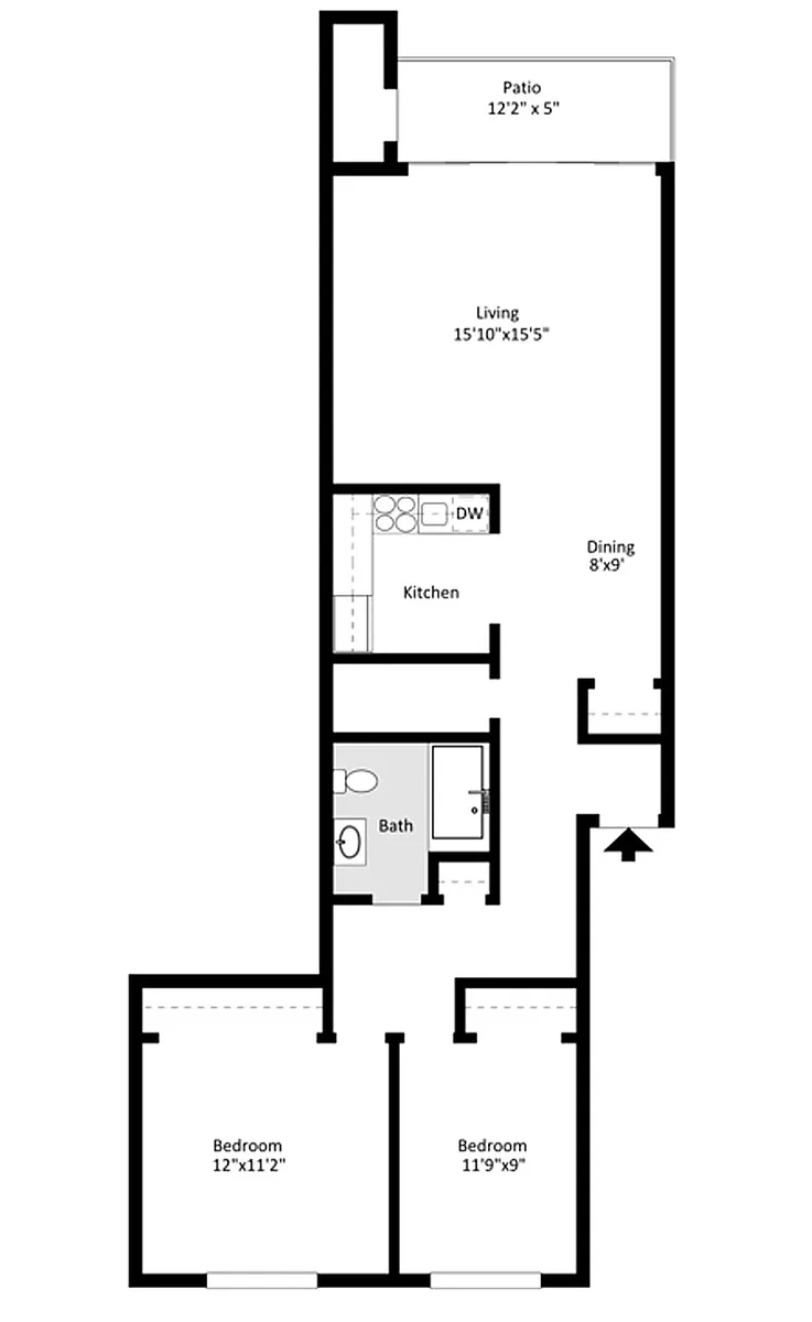 Floor plan 2 Bed