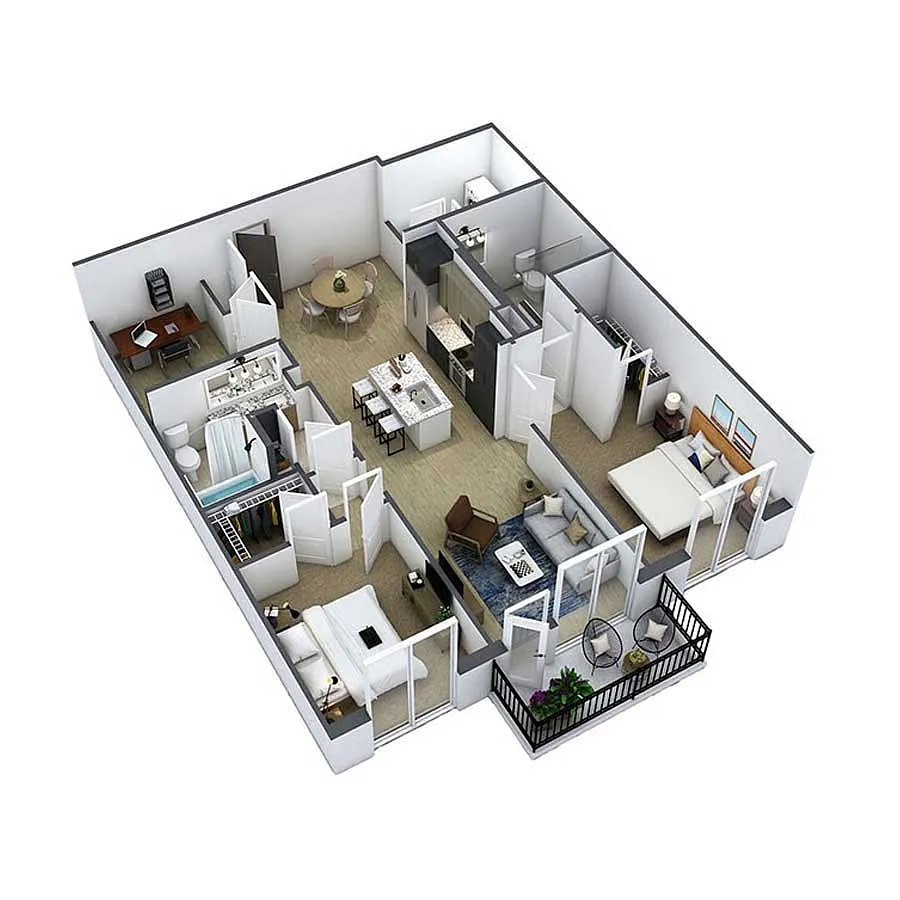 Floor plan Mercer - B8