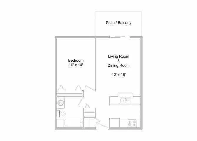 Floor plan 1 Bedroom