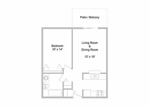 Floor plan 1 Bedroom