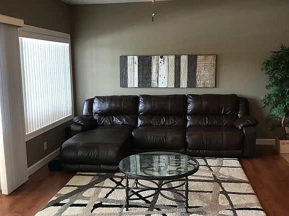 Living room with lake view