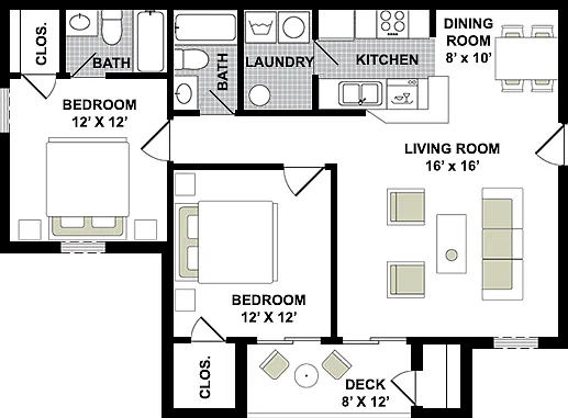 Sherwood 2 Bed, 2 Bath Sherwood 2 Bed, 2 Bath