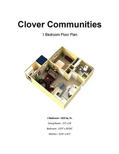 Floor plan One Bedroom