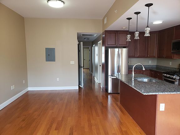 Living area and kitchen