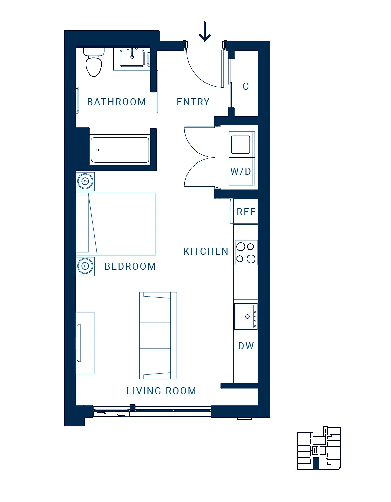 Floor plan Studio E