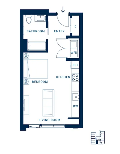 Floor plan Studio E
