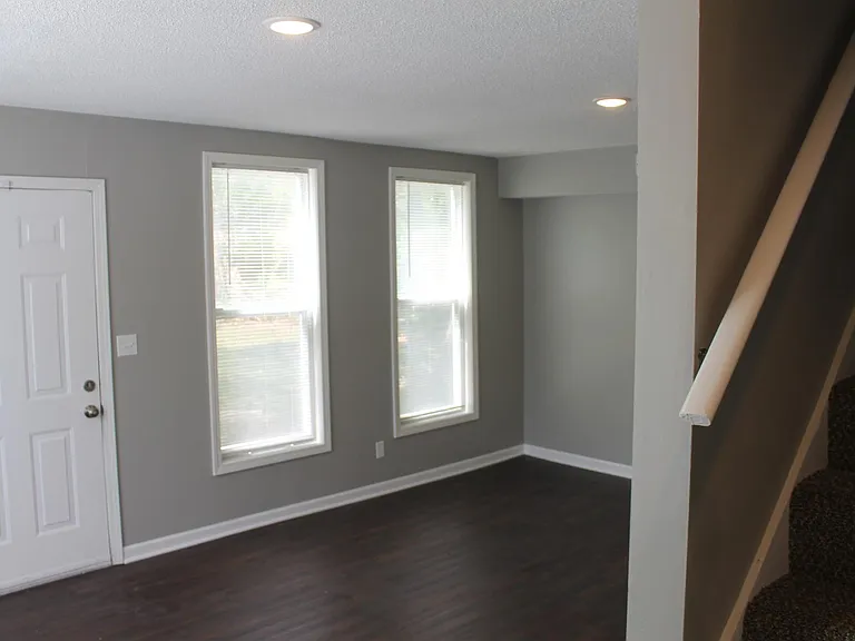 Family room with Laundry area