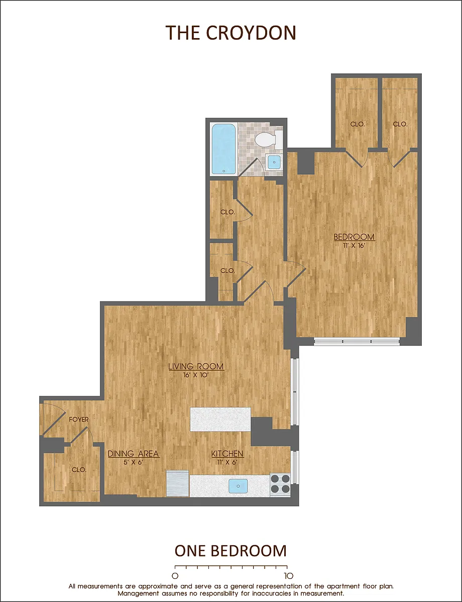 Floor plan 1 Bedroom - First Level