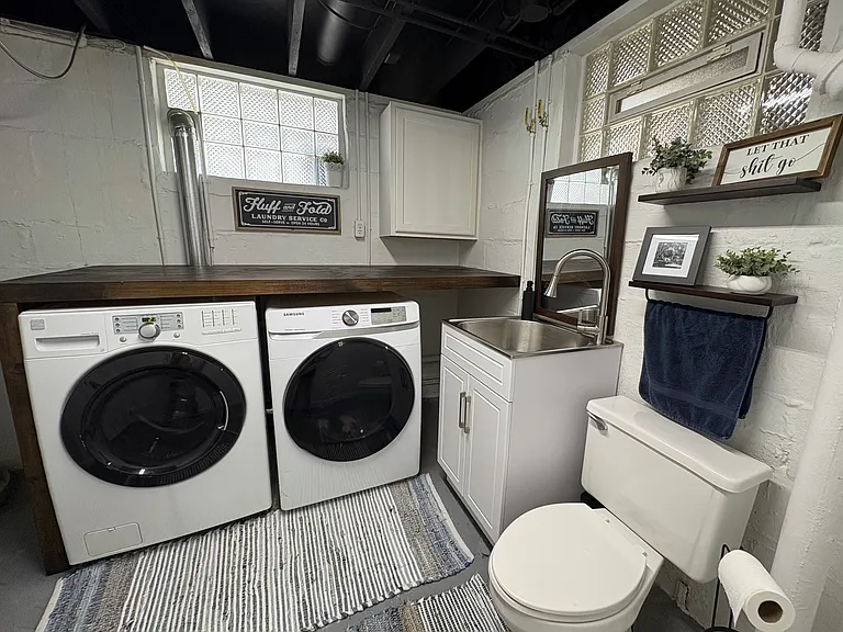 Laundry room and half bathroom