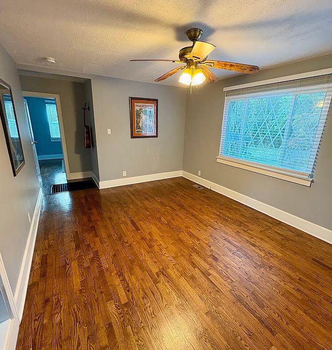 Hardwood floors in Living Room.