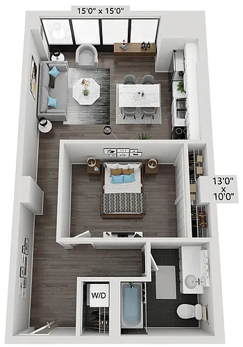 Floor plan 1 BED 1 BATH
