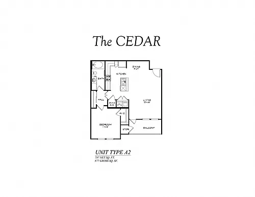 Floor plan A2 - The Cedar