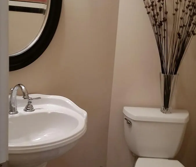Half bath on the first floor