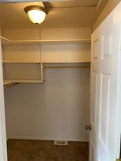 Master bedroom walk in closet