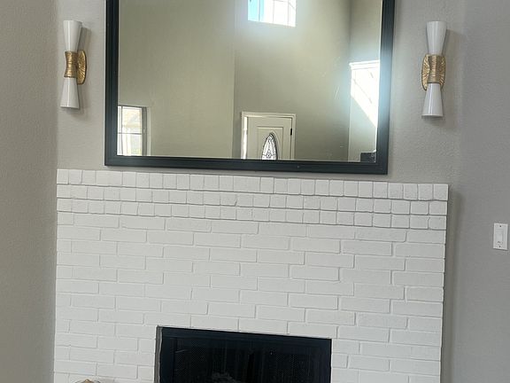 Corner Fireplace in Living Room
