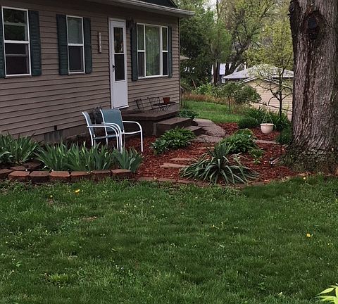 Side view of front yard.