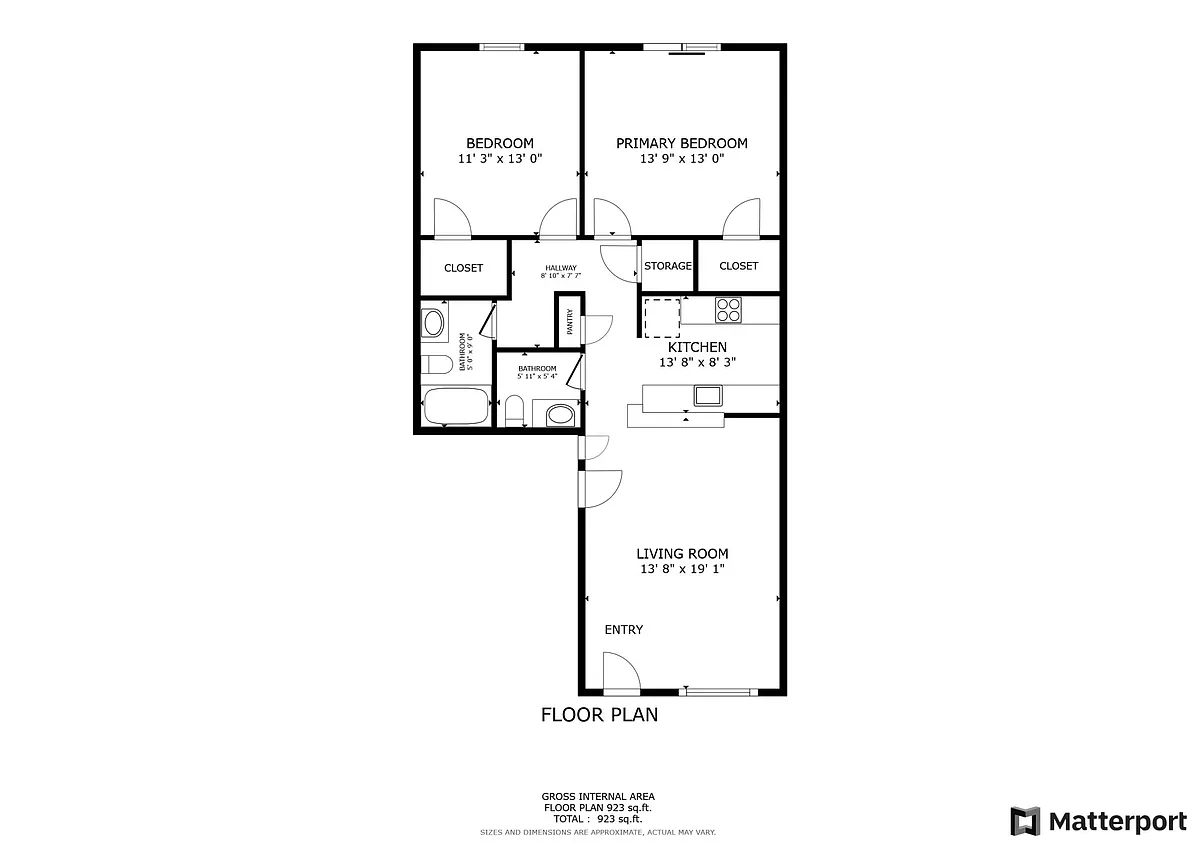 Floor plan 2 Bed
