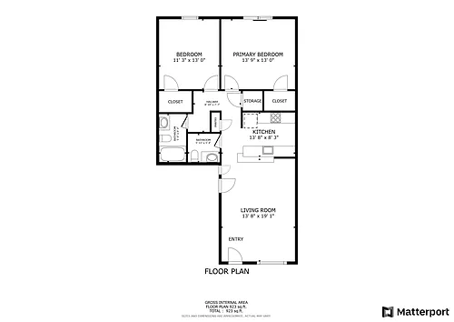 Floor plan 2 Bed