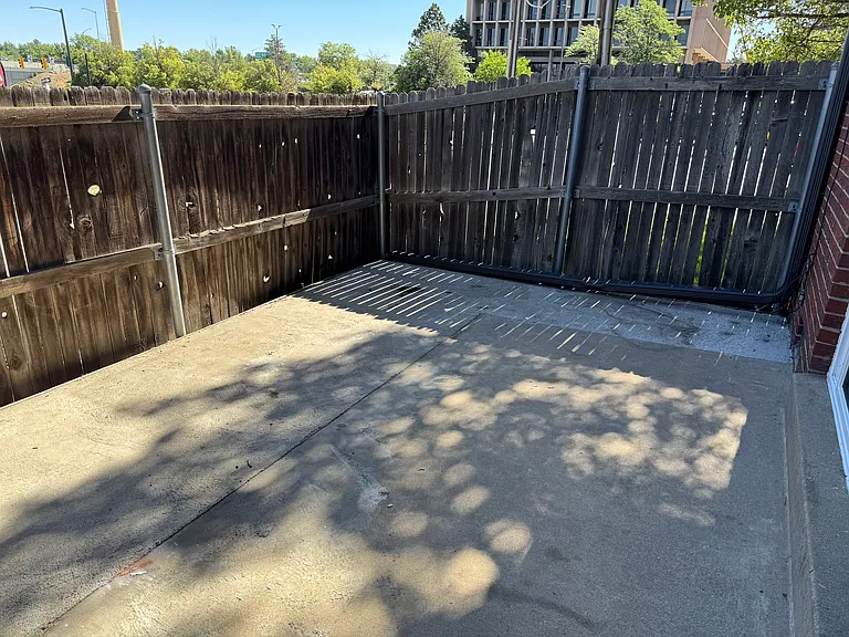 Private fenced patio