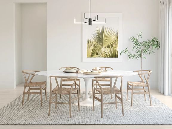 Dining area with sliding door to covered porch-Artist Rendering