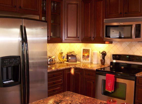 Brand new appliances, new cabinets, new custom lighting