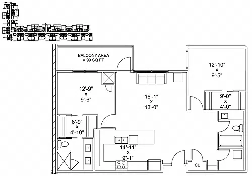 Floor plan Conservatory II 2 Bed 2 Bath D