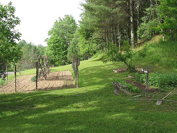 Garden plot view from front 
