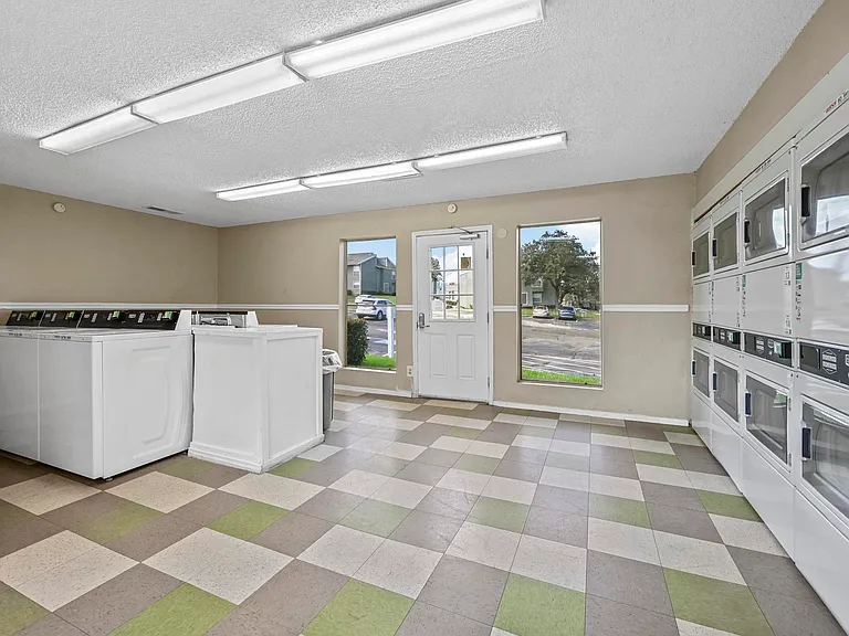 Renovated on site laundry with new machines