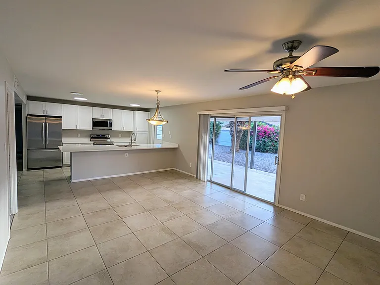 Living Area Looking into Kitchen