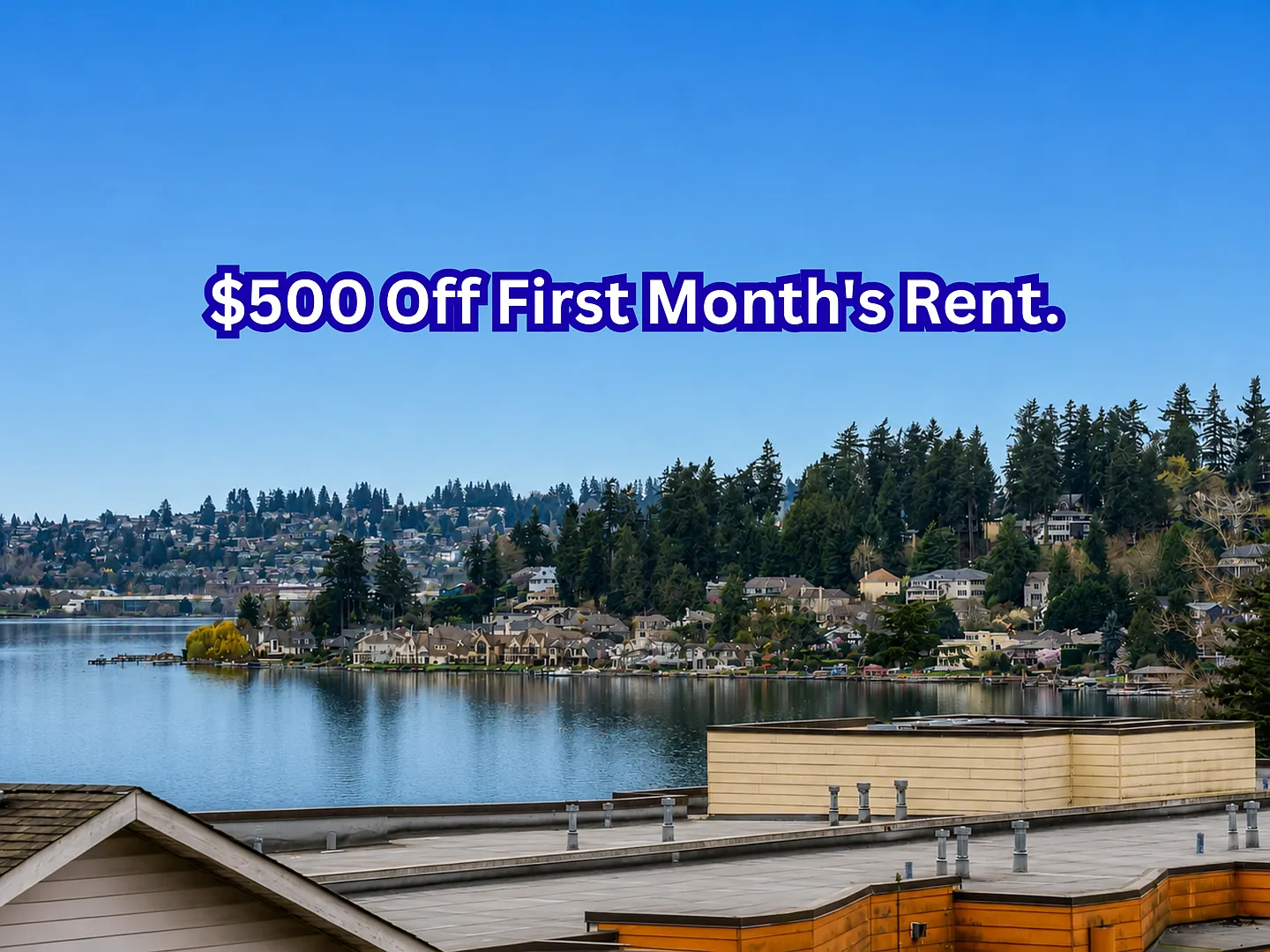 $500 Off First Month's Rent Kirkland 2BR/1.5BA Condo w/ In-Unit W/D & Assigned Parking — Photo 1
