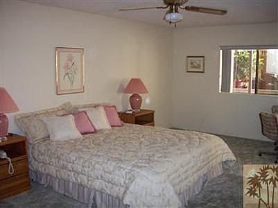 Oversied master suite has walk in closet