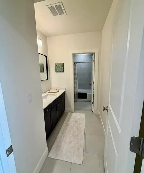 Bathroom with seperate shower and toilet.