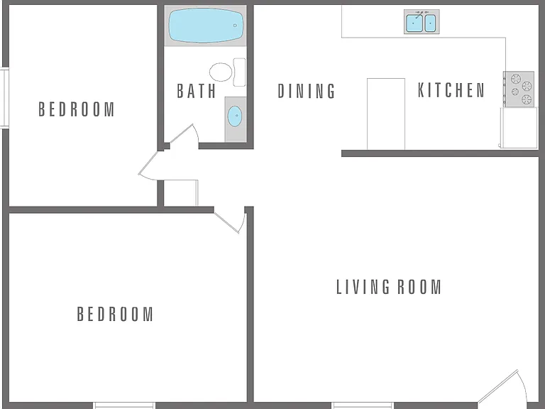 2 Bed 1 Bath 2 Bed 1 Bath