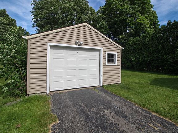 detached garage with garage door opener