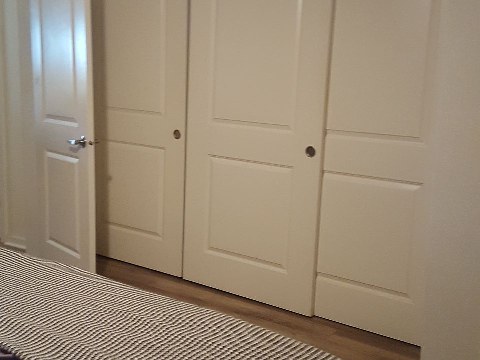 Bedroom with new flooring