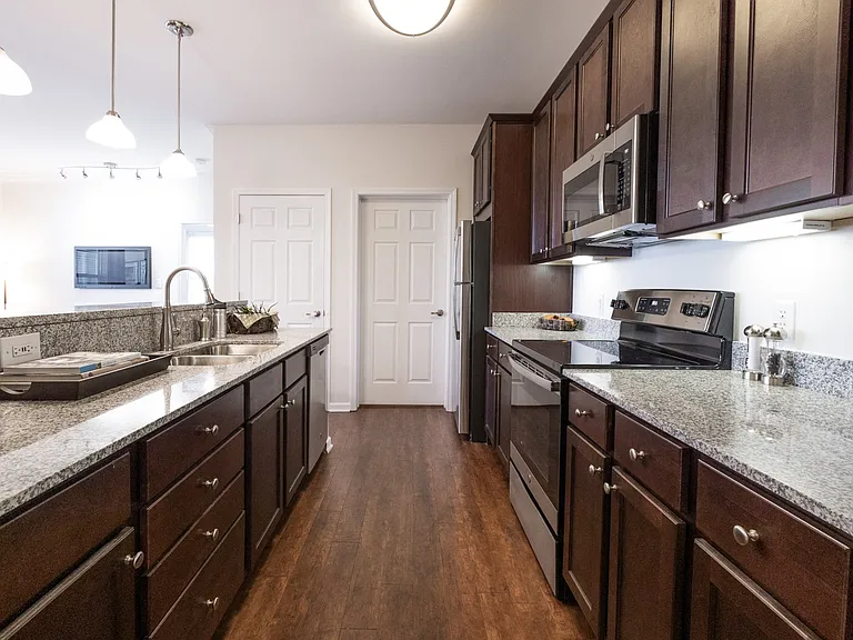 Mirbeau Floor Plan Kitchen at Westhaven Luxury Apartments
