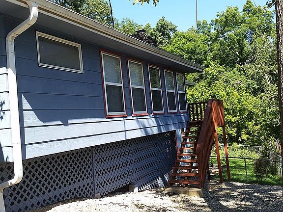 East side with deck area