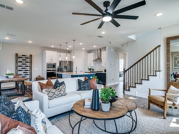 View of main living spaces from gathering room
