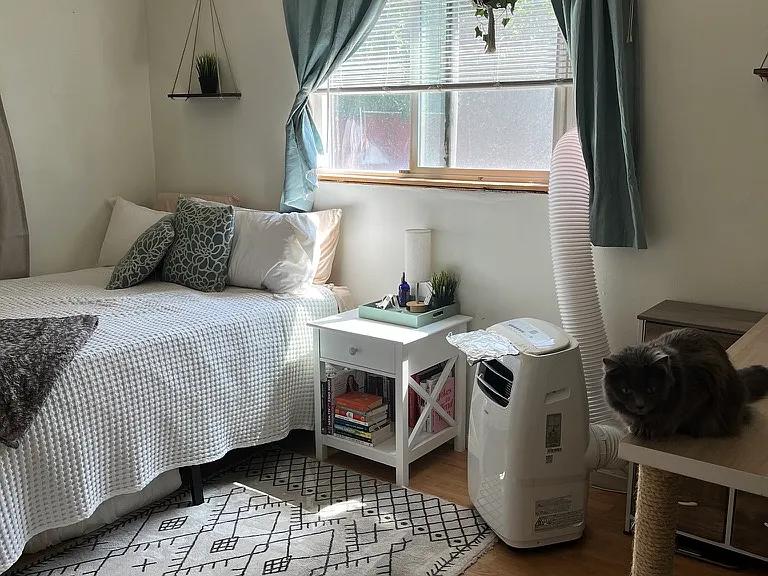 Bedroom with 2 windows