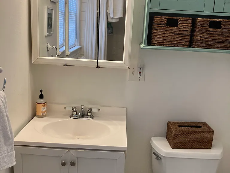 Bathroom is in the bedroom