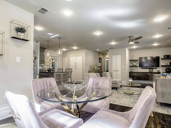 Dining room view of living room and partial view of kitchen