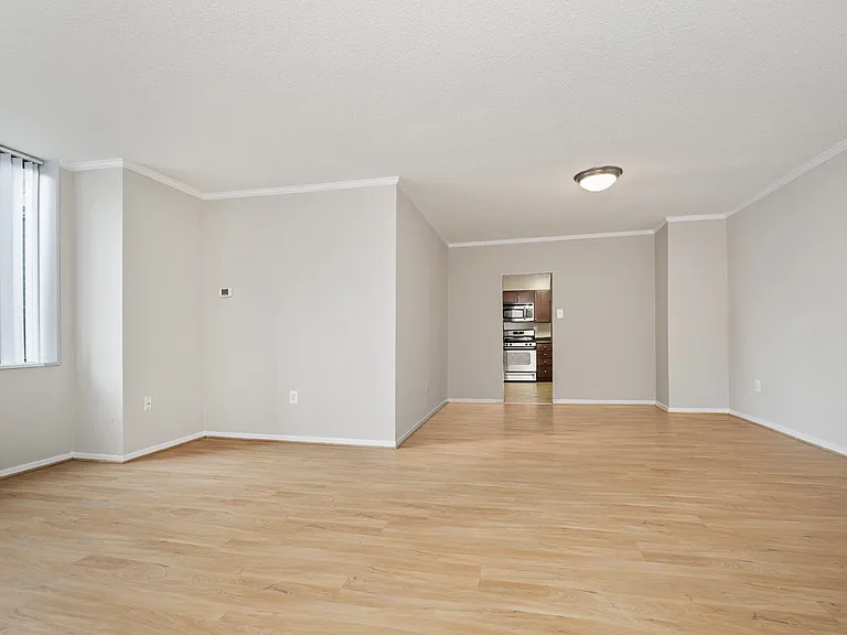 Spacious living areas with hardwood flooring at Crystal Square, Arlington, VA, 22202
