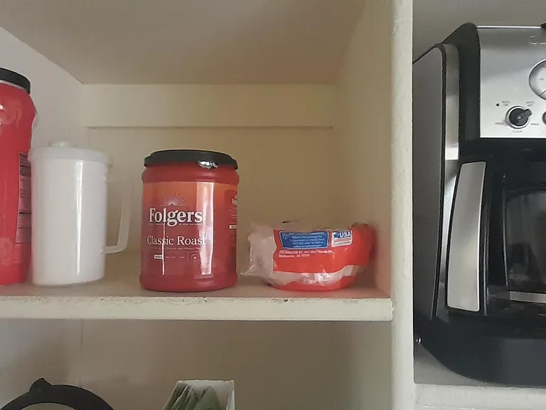 Pantry. Coffee fixings.