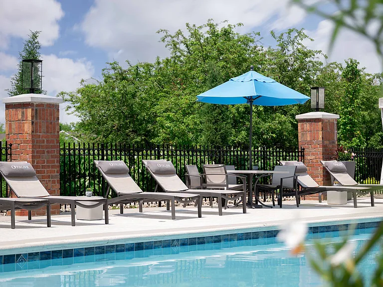 Poolside lounge chairs