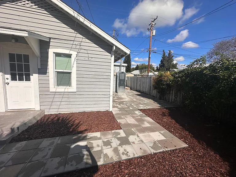 Walkway to side patio