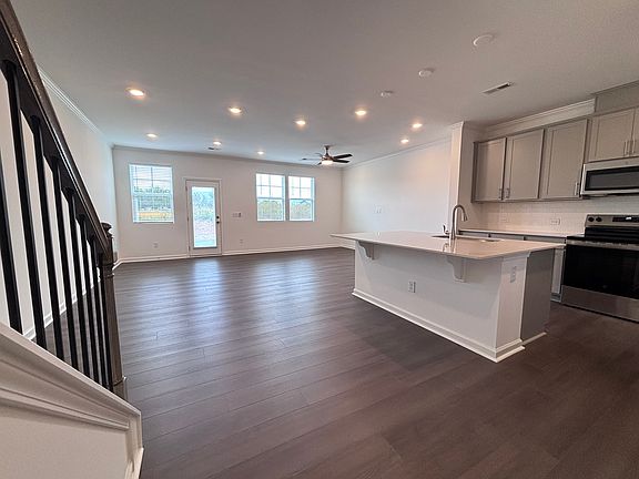 Spacious open-concept floor plan. Luxury vinyl plank flooring throughout the first floor.