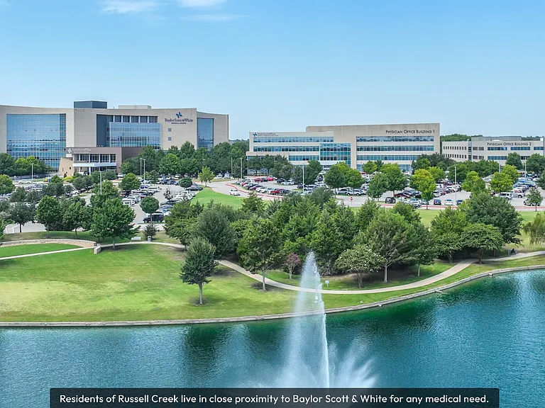 Baylor Scott and White hospital and Children's Medical Hospital less than 10 minutes away