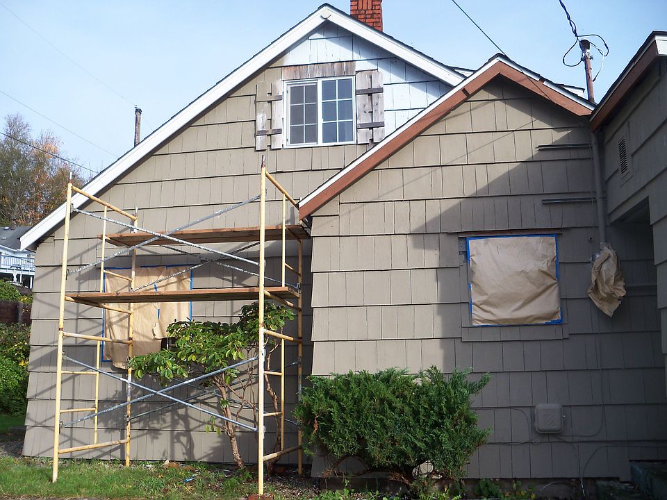 outside getting painted